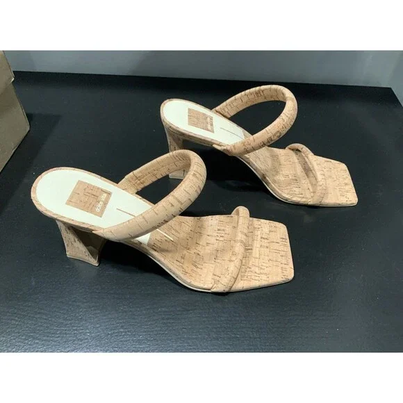 DOLCE VITA NOVAH Cork Heel Sandal Size 8 - Picture 3 of 6